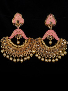 Reverse Ad Earrings With Meenakari Work